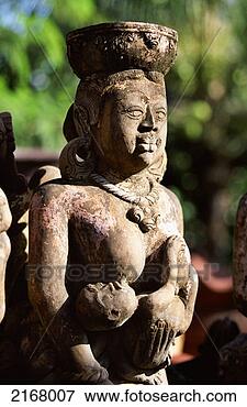 Image - pierre, statue, hindou, déesse, bali, indonésie. fotosearch - recherchez des photos, des images et des cliparts