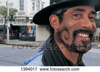 Picture - man with funky 
beard in haight-ashbury, 
san francisco. 
fotosearch - search 
stock photos, 
pictures, images, 
and photo clipart