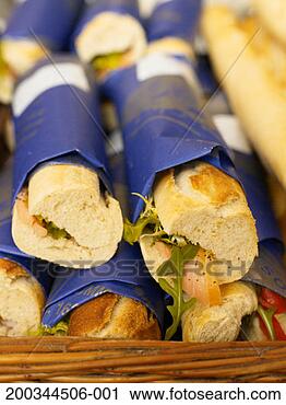 Stock Photography - salmon baguettes. 
fotosearch - search 
stock photos, 
pictures, images, 
and photo clipart
