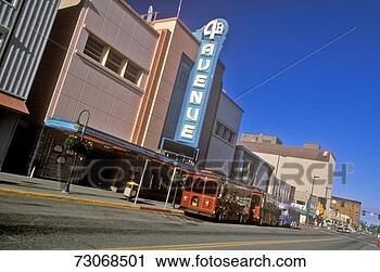 Stock Photography - ' 4th avenue  
 sign along street 
in anchorage, 
alaska'. fotosearch 
- search stock 
photos, pictures, 
images, and photo 
clipart