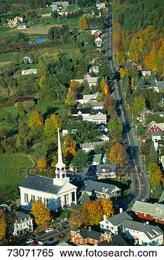 Stock Image - 'aerial view of 
union meeting 
house in burke 
hollow,  vermont 
in. fotosearch 
- search stock 
photos, pictures, 
images, and photo 
clipart