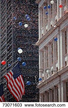 Stock Photo - 'american flag 
and confetti at 
tickertape parade, 
new york'. fotosearch 
- search stock 
photos, pictures, 
images, and photo 
clipart