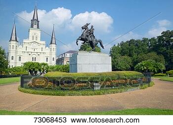Stock Photo - 'andrew jackson 
statue & st louis 
cathedral,  jackson 
square in new. 
fotosearch - search 
stock photos, 
pictures, images, 
and photo clipart