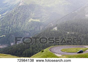Stock Photo - austria, grossglockner 
road, hairpin 
bend. fotosearch 
- search stock 
photos, pictures, 
images, and photo 
clipart