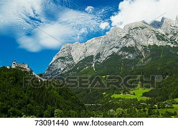 Stock Photography - austria, salzburger 
land, castle hohenwerfen 
and tennen mountains. 
fotosearch - search 
stock photos, 
pictures, images, 
and photo clipart