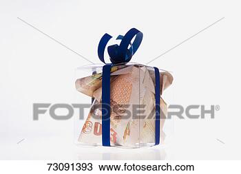 Stock Photo - banknotes inside 
clear gift box, 
studio shot. fotosearch 
- search stock 
photos, pictures, 
images, and photo 
clipart