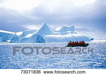 Stock Photo - 'ecological tourists 
in inflatable 
zodiac boat in 
errera channel 
at. fotosearch 
- search stock 
photos, pictures, 
images, and photo 
clipart