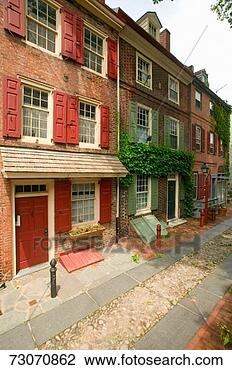 Stock Photo - 'elfreth's alley, 
 since 1702,  
america's oldest 
residential street. 
fotosearch - search 
stock photos, 
pictures, images, 
and photo clipart