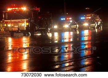 Stock Photography - 'emergency vehicles 
on a rainy night, 
santa paula, california'. 
fotosearch - search 
stock photos, 
pictures, images, 
and photo clipart