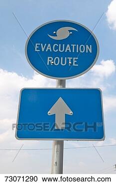 Stock Photography - evacuation route 
sign in pensacola 
florida. fotosearch 
- search stock 
photos, pictures, 
images, and photo 
clipart