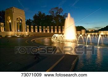 Stock Photograph - fountains at the 
us world war ii 
memorial commemorating 
world war ii. 
fotosearch - search 
stock photos, 
pictures, images, 
and photo clipart