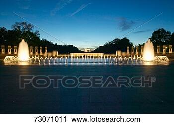 Stock Photography - fountains at the 
us world war ii 
memorial commemorating 
world war ii. 
fotosearch - search 
stock photos, 
pictures, images, 
and photo clipart