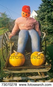 Stock Photo - 'halloween pumpkin 
character sitting 
in wagon, new 
england'. fotosearch 
- search stock 
photos, pictures, 
images, and photo 
clipart