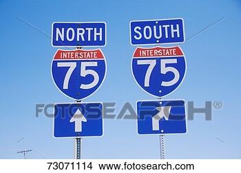 Stock Photo - interstate highway 
75 north and south 
freeway signs. 
fotosearch - search 
stock photos, 
pictures, images, 
and photo clipart