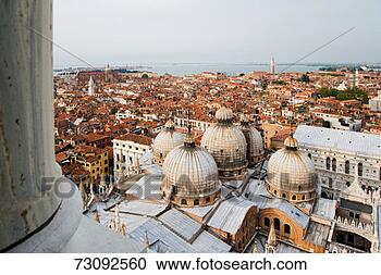 Stock Photography - italy, venice, 
cityscape, view 
from campanile, 
elevated view. 
fotosearch - search 
stock photos, 
pictures, images, 
and photo clipart