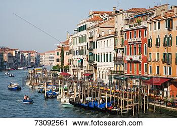 Stock Photography - italy, venice, 
grand canal, view 
from rialto bridge. 
fotosearch - search 
stock photos, 
pictures, images, 
and photo clipart