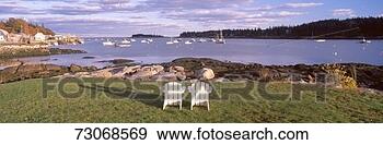 Stock Photograph - 'lawn chairs at 
lobster village, 
tenants harbor, 
maine'. fotosearch 
- search stock 
photos, pictures, 
images, and photo 
clipart
