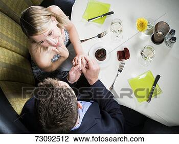 Stock Photo - man putting ring 
on woman's finger, 
overhead view. 
fotosearch - search 
stock photos, 
pictures, images, 
and photo clipart