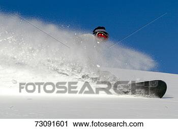 Stock Photography - man snowboarding, 
spraying snow. 
fotosearch - search 
stock photos, 
pictures, images, 
and photo clipart