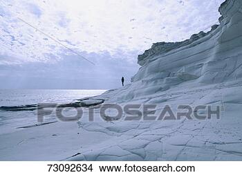 Stock Photo - man standing on 
shore, silhouetted 
against sky. fotosearch 
- search stock 
photos, pictures, 
images, and photo 
clipart