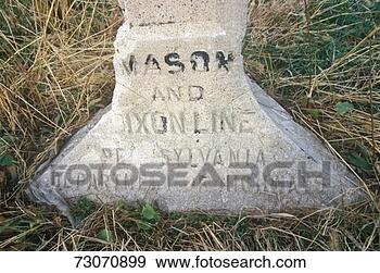 Stock Photograph - marker at the 
mason dixon line 
separating north 
from south during. 
fotosearch - search 
stock photos, 
pictures, images, 
and photo clipart