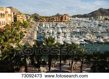 Stock Photo - mexico, baja california, 
cabo san lucas, 
marina, elevated 
view. fotosearch 
- search stock 
photos, pictures, 
images, and photo 
clipart