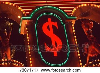 Picture - 'neon dollar sign 
in las vegas, 
nevada'. fotosearch 
- search stock 
photos, pictures, 
images, and photo 
clipart