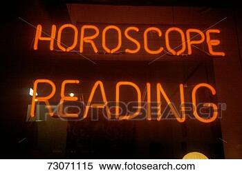 Stock Image - 'neon horoscope 
reading sign in 
los angeles, ca'. 
fotosearch - search 
stock photos, 
pictures, images, 
and photo clipart