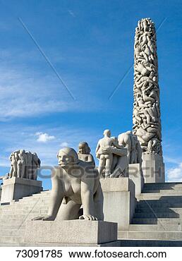 Stock Image - norway, oslo, 
vigeland sculptures 
in frogner park. 
fotosearch - search 
stock photos, 
pictures, images, 
and photo clipart