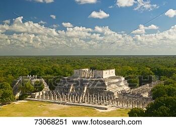 Stock Photography - 'a panoramic view 
of the temple 
of the warriors 
out of jungle 
at. fotosearch 
- search stock 
photos, pictures, 
images, and photo 
clipart