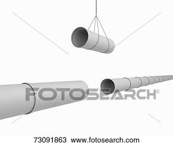 Stock Photo - pipe section being 
lowered to complete 
pipeline. fotosearch 
- search stock 
photos, pictures, 
images, and photo 
clipart