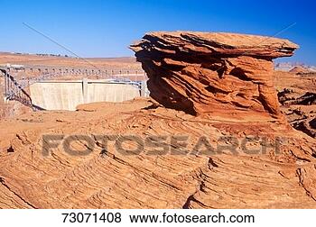 Stock Photo - 'rock formation 
at glen canyon 
dam, page, arizona'. 
fotosearch - search 
stock photos, 
pictures, images, 
and photo clipart