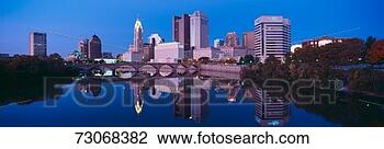 Stock Photo - 'scioto river 
and columbus ohio 
skyline,  the 
capital city, 
 at dusk. fotosearch 
- search stock 
photos, pictures, 
images, and photo 
clipart