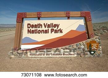 Stock Photo - 'a sign announcing 
arrival at death 
valley national 
park, ca'. fotosearch 
- search stock 
photos, pictures, 
images, and photo 
clipart