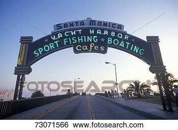 Stock Photo - a sign that reads 
 santa monica 
yacht harbor . 
fotosearch - search 
stock photos, 
pictures, images, 
and photo clipart
