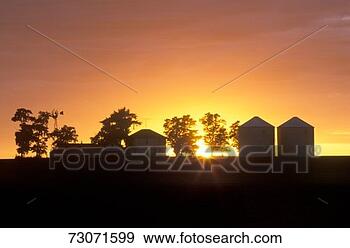 Stock Photograph - 'silhouette of 
farm and outbuildings, 
south ritzville, 
wa'. fotosearch 
- search stock 
photos, pictures, 
images, and photo 
clipart