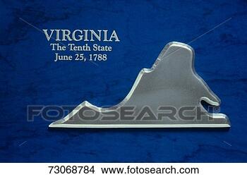 Stock Photo - silver map of 
virginia. fotosearch 
- search stock 
photos, pictures, 
images, and photo 
clipart