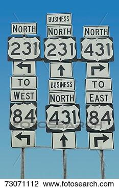 Stock Photo - state highway 
signs pointing 
in all directions 
in southeast usa. 
fotosearch - search 
stock photos, 
pictures, images, 
and photo clipart