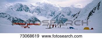 Stock Photograph - 'super cub piper 
bush airplane, 
 wrangell-st elias 
national park. 
fotosearch - search 
stock photos, 
pictures, images, 
and photo clipart