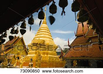 Stock Photography - thailand, chaing 
mai province, 
wat phrathat doi 
suthep, golden 
stupa. fotosearch 
- search stock 
photos, pictures, 
images, and photo 
clipart