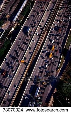 Stock Photo - this is an aerial 
view of the interstate 
highway 90/94 
during rush. fotosearch 
- search stock 
photos, pictures, 
images, and photo 
clipart