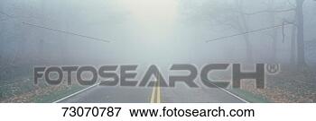 Picture - this is fossy 
road in a fog 
 it signifies 
hazardous driving. 
fotosearch - search 
stock photos, 
pictures, images, 
and photo clipart