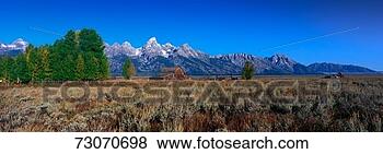 Stock Photo - this is grand 
teton national 
park there is 
a pioneer farm 
with the. fotosearch 
- search stock 
photos, pictures, 
images, and photo 
clipart