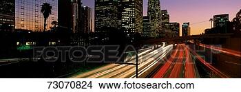 Stock Photo - this is the harbor 
freeway with rush 
hour traffic at 
sunset the. fotosearch 
- search stock 
photos, pictures, 
images, and photo 
clipart
