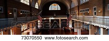 Stock Photography - this is the interior 
of the great hall 
at ellis island 
which. fotosearch 
- search stock 
photos, pictures, 
images, and photo 
clipart