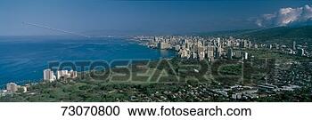 Stock Photography - this is oahu island 
in daylight it 
is the view from 
diamond head. 
fotosearch - search 
stock photos, 
pictures, images, 
and photo clipart