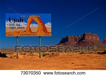 Stock Photography - 'this is a road 
sign that says 
utah,  still the 
right place it 
has a. fotosearch 
- search stock 
photos, pictures, 
images, and photo 
clipart