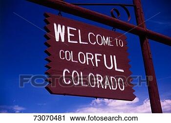Stock Photography - 'this is a road 
sign that says, 
 welcome to colorful 
colorado it is 
a. fotosearch 
- search stock 
photos, pictures, 
images, and photo 
clipart