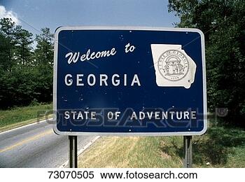Stock Image - 'this is a road 
sign that says, 
 welcome to georgia, 
 state of. fotosearch 
- search stock 
photos, pictures, 
images, and photo 
clipart