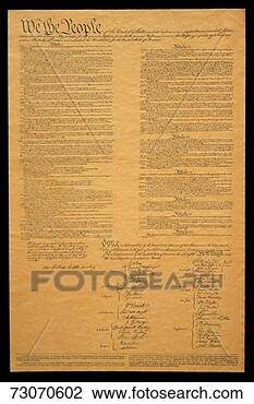 Stock Photo - this shows the 
entire original 
us constitution 
on its faded parchment. 
fotosearch - search 
stock photos, 
pictures, images, 
and photo clipart